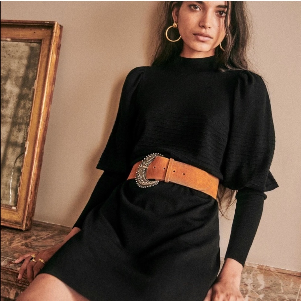 Sezane Abby Dress in black sz S